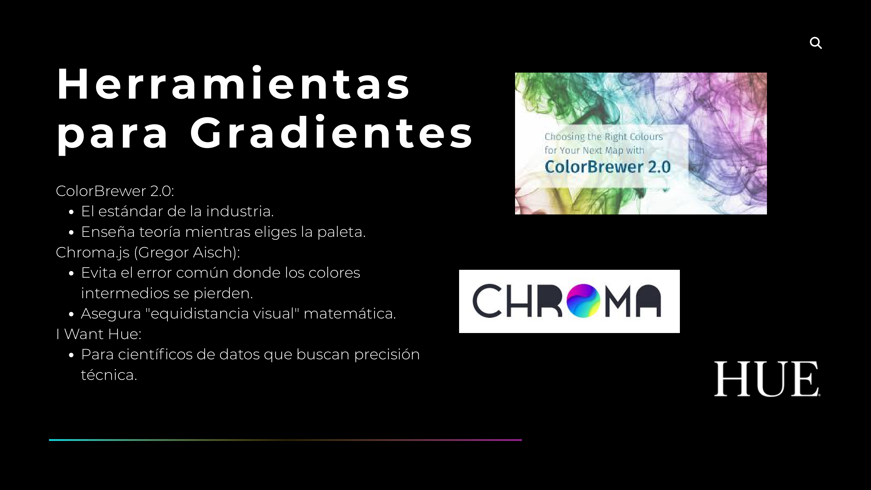 Herramientas profesionales para cálculo de gradientes perceptuales